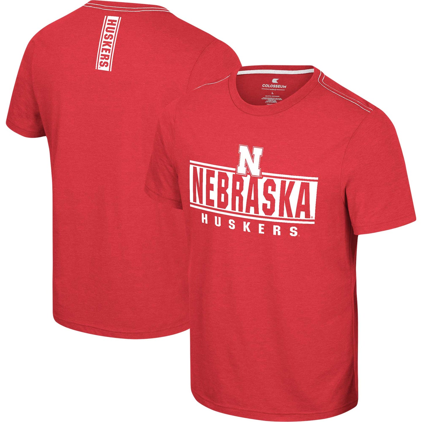 Men's Colosseum  Scarlet Nebraska Huskers No Problemo T-Shirt