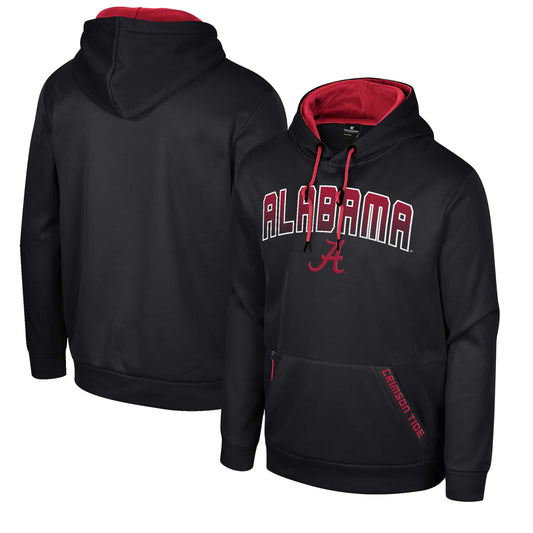 Men's Colosseum Black Alabama Crimson Tide Reese Pullover Hoodie