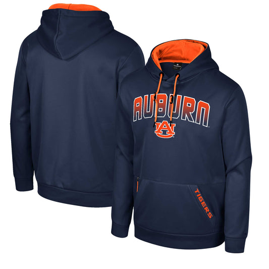 Men's Colosseum Navy Auburn Tigers Reese Pullover Hoodie