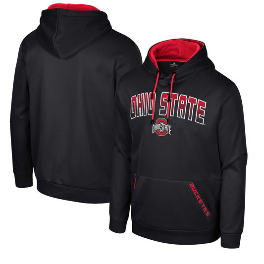 Men's Colosseum Black Ohio State Buckeyes Reese Pullover Hoodie