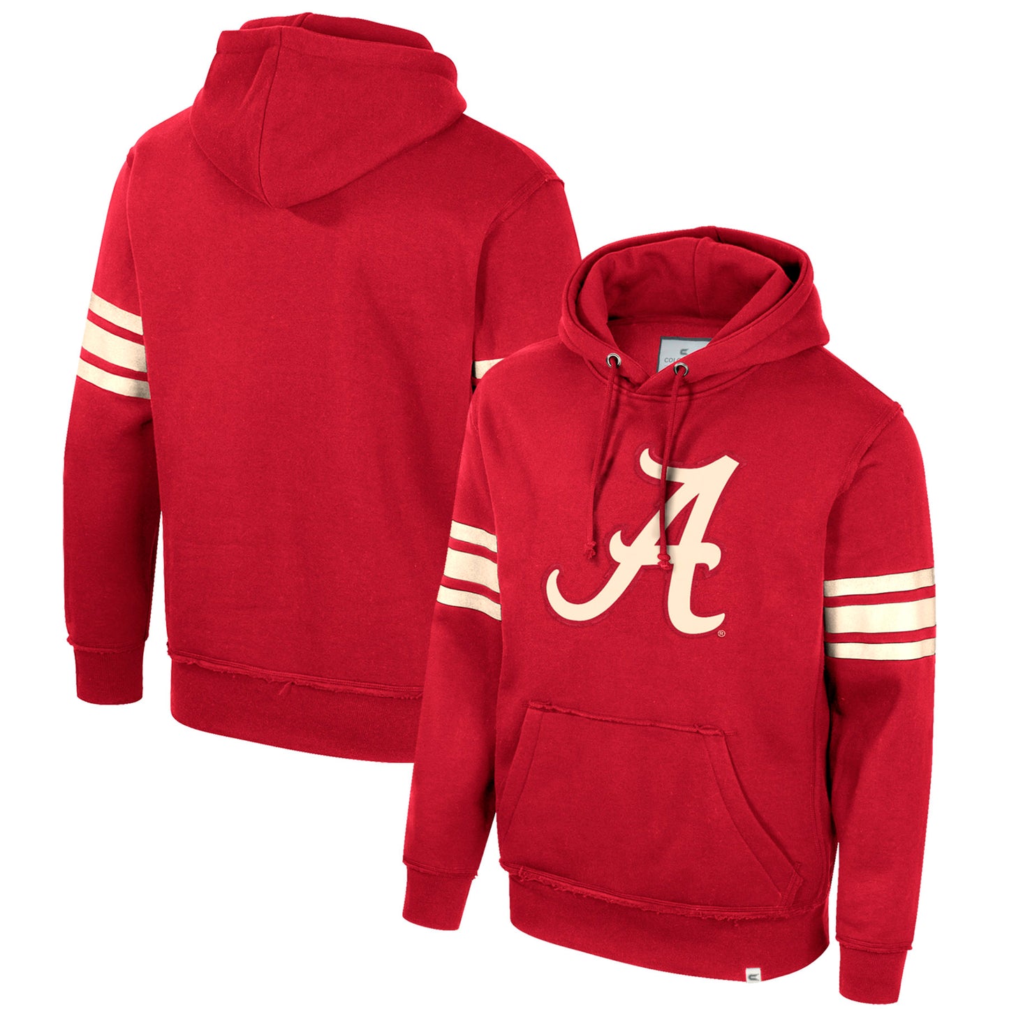 Men's Colosseum Crimson Alabama Crimson Tide Saluting Pullover Hoodie