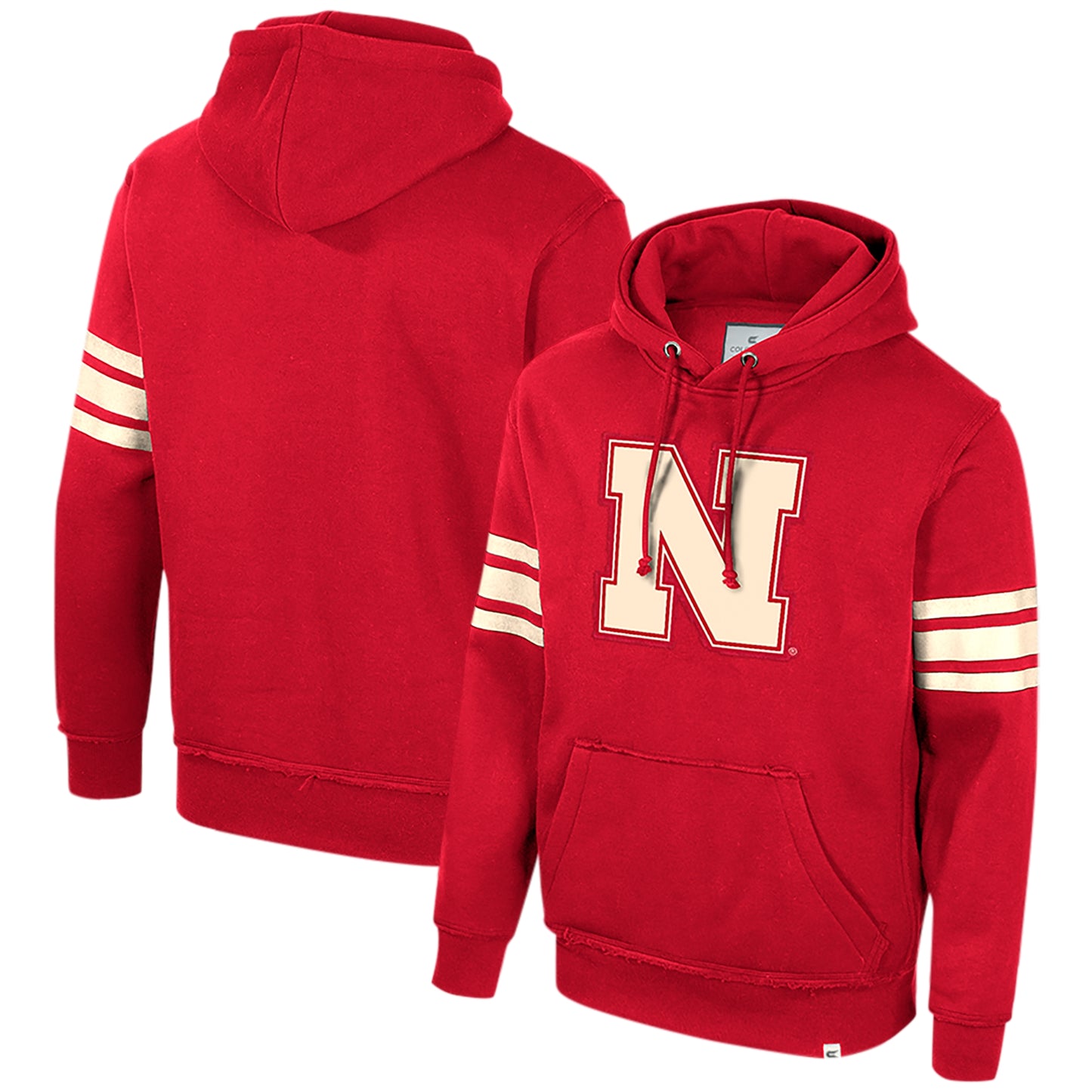 Men's Colosseum Scarlet Nebraska Huskers Saluting Pullover Hoodie