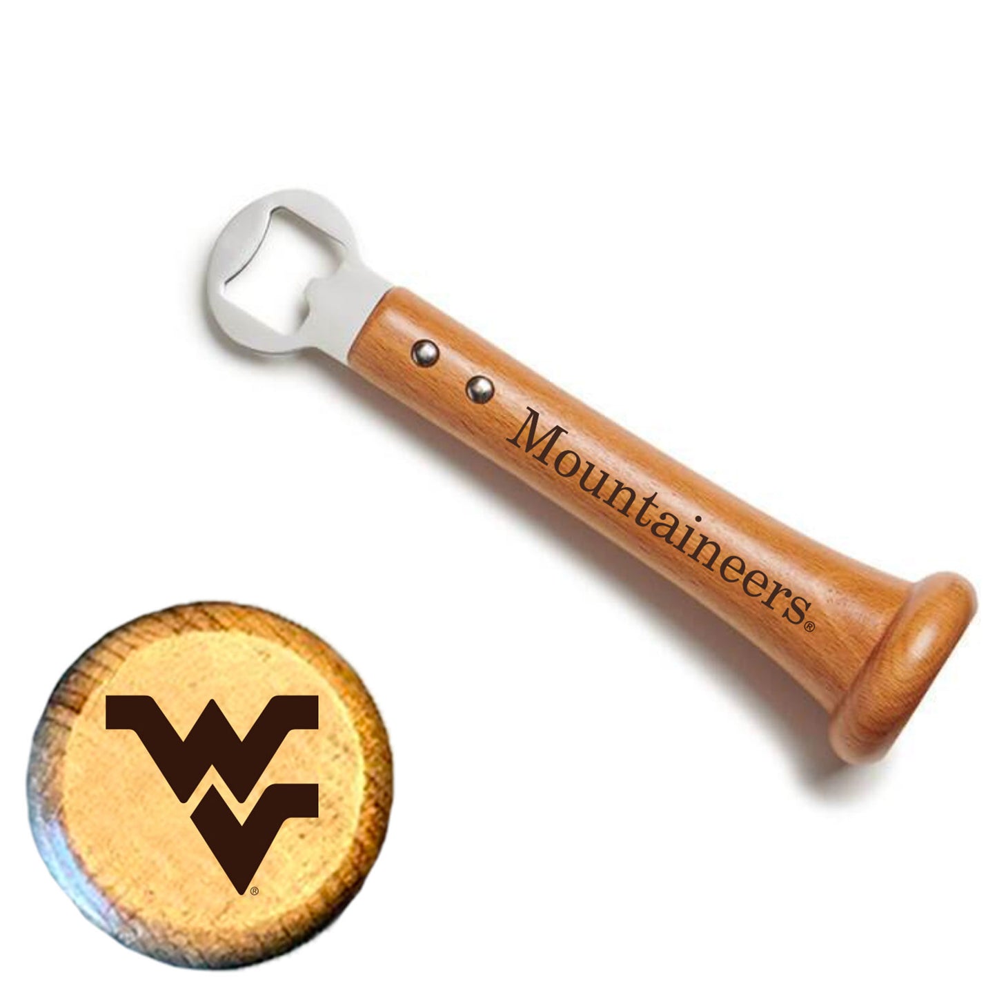 Baseball BBQ West Virginia Mountaineers Pickoff Bottle Opener