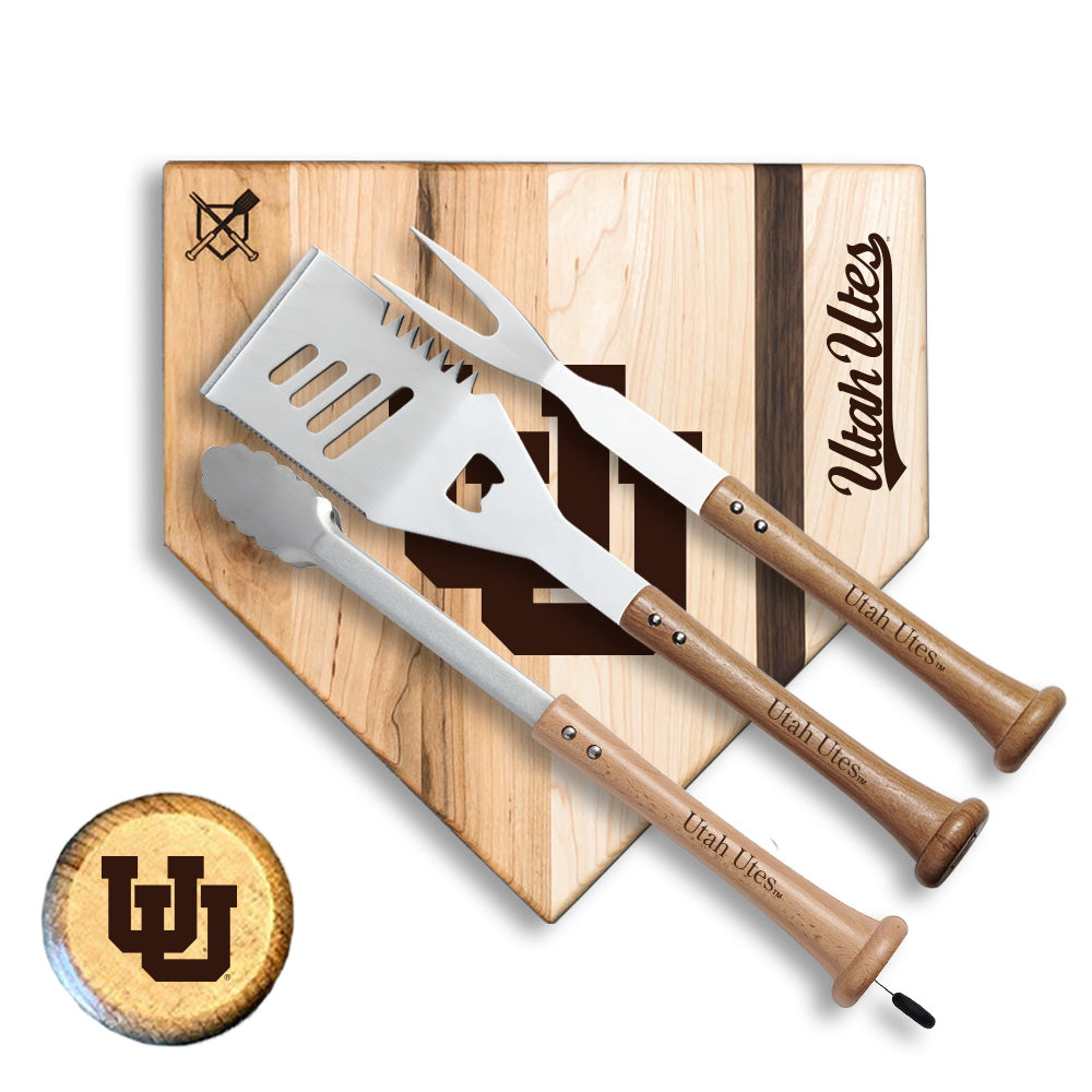 Baseball BBQ Utah Utes 12'' Silver Slugger Combo Set