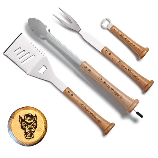 Baseball BBQ NC State Wolfpack Home Run Grill Set