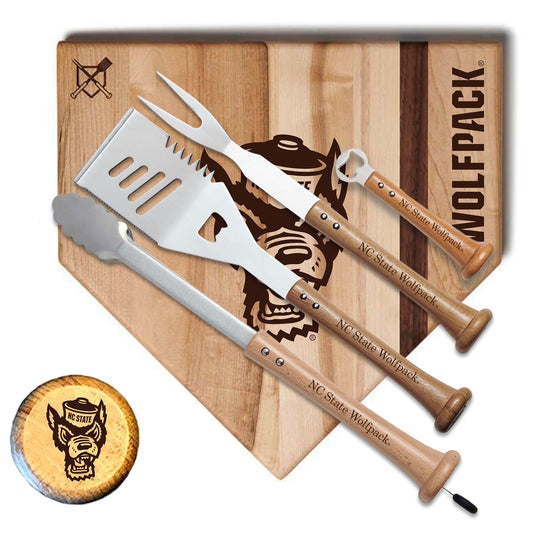 Baseball BBQ NC State Wolfpack 17" Grand Slam Combo Set