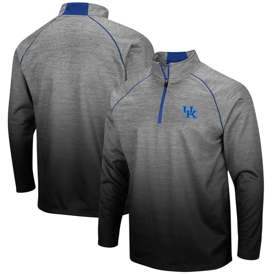 Men's Colosseum Heather Gray Kentucky Wildcats Sitwell Raglan Quarter-Zip Jacket