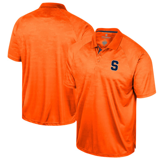 Men's Colosseum Orange Syracuse Orange Honeycomb Raglan Polo