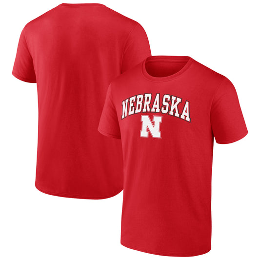 Men's Fanatics Scarlet Nebraska Huskers Campus T-Shirt