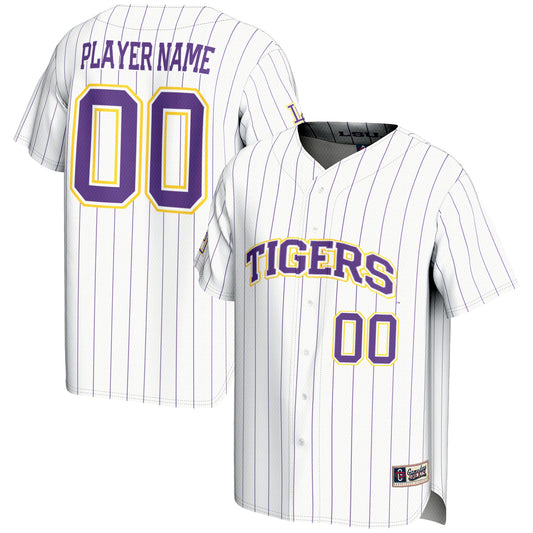 Youth GameDay Greats  White LSU Tigers NIL Pick-A-Player Lightweight Baseball Jersey