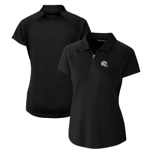 Women's Cutter & Buck  Black Indianapolis Colts Helmet Logo DryTec Forge Stretch Polo