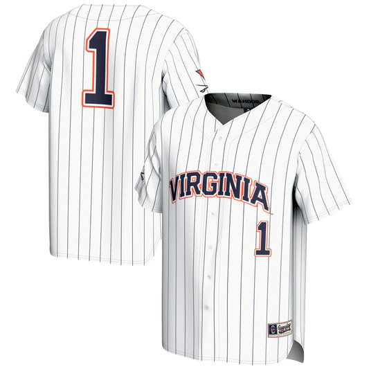 Men's GameDay Greats #1 White Virginia Cavaliers Lightweight Baseball Jersey