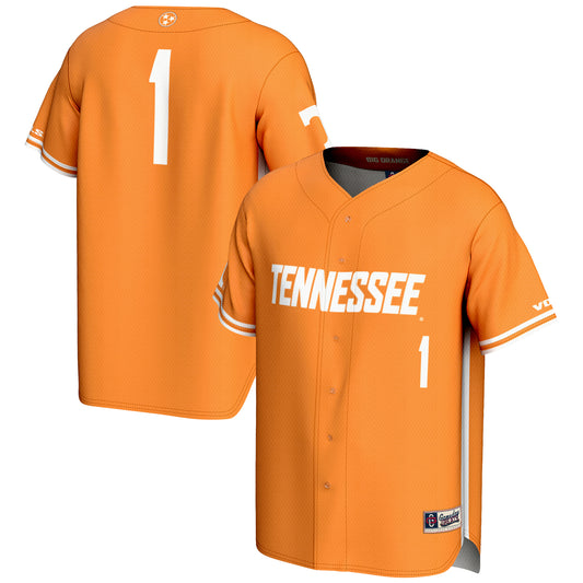 Men's GameDay Greats #1 Tennessee Orange Tennessee Volunteers Lightweight Baseball Jersey