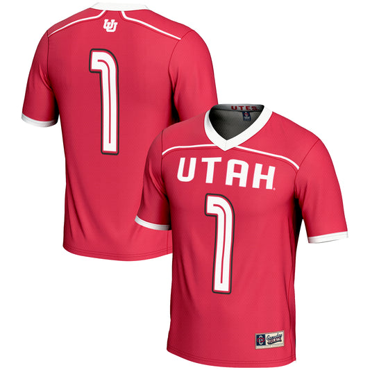 Youth GameDay Greats  Red Utah Utes #1 Lightweight Lacrosse Jersey