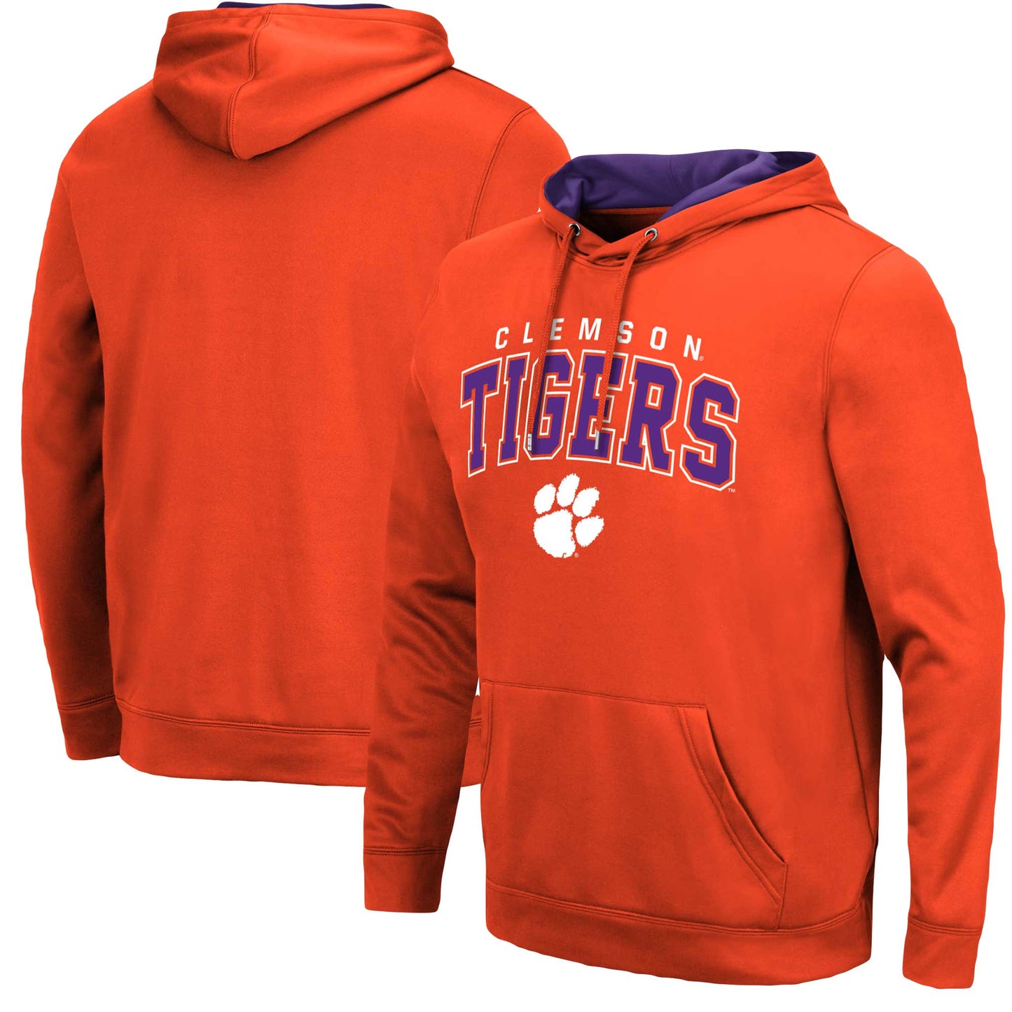 Men's Colosseum Orange Clemson Tigers Resistance Pullover Hoodie