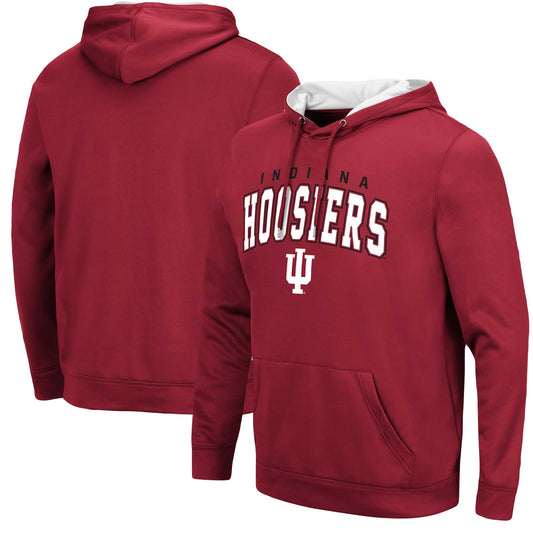 Men's Colosseum Crimson Indiana Hoosiers Resistance Pullover Hoodie