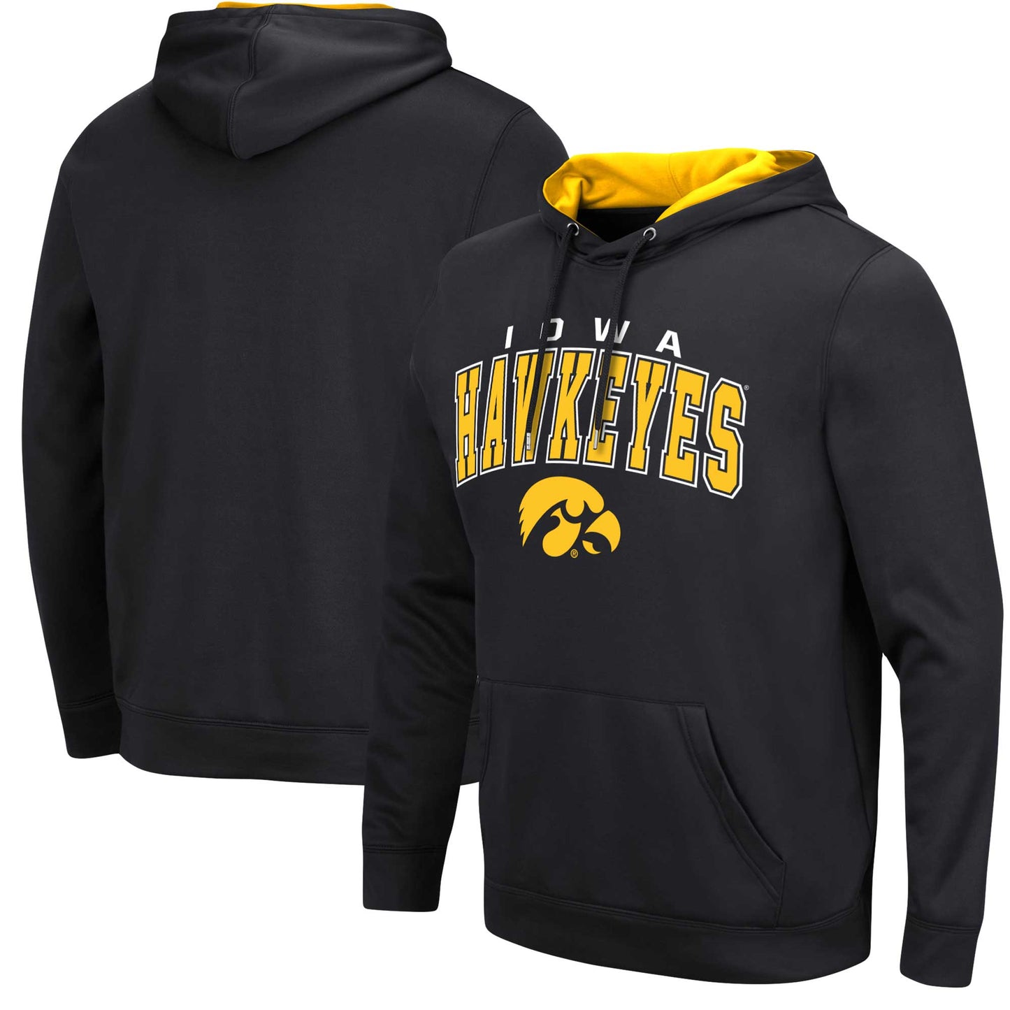 Men's Colosseum Black Iowa Hawkeyes Resistance Pullover Hoodie