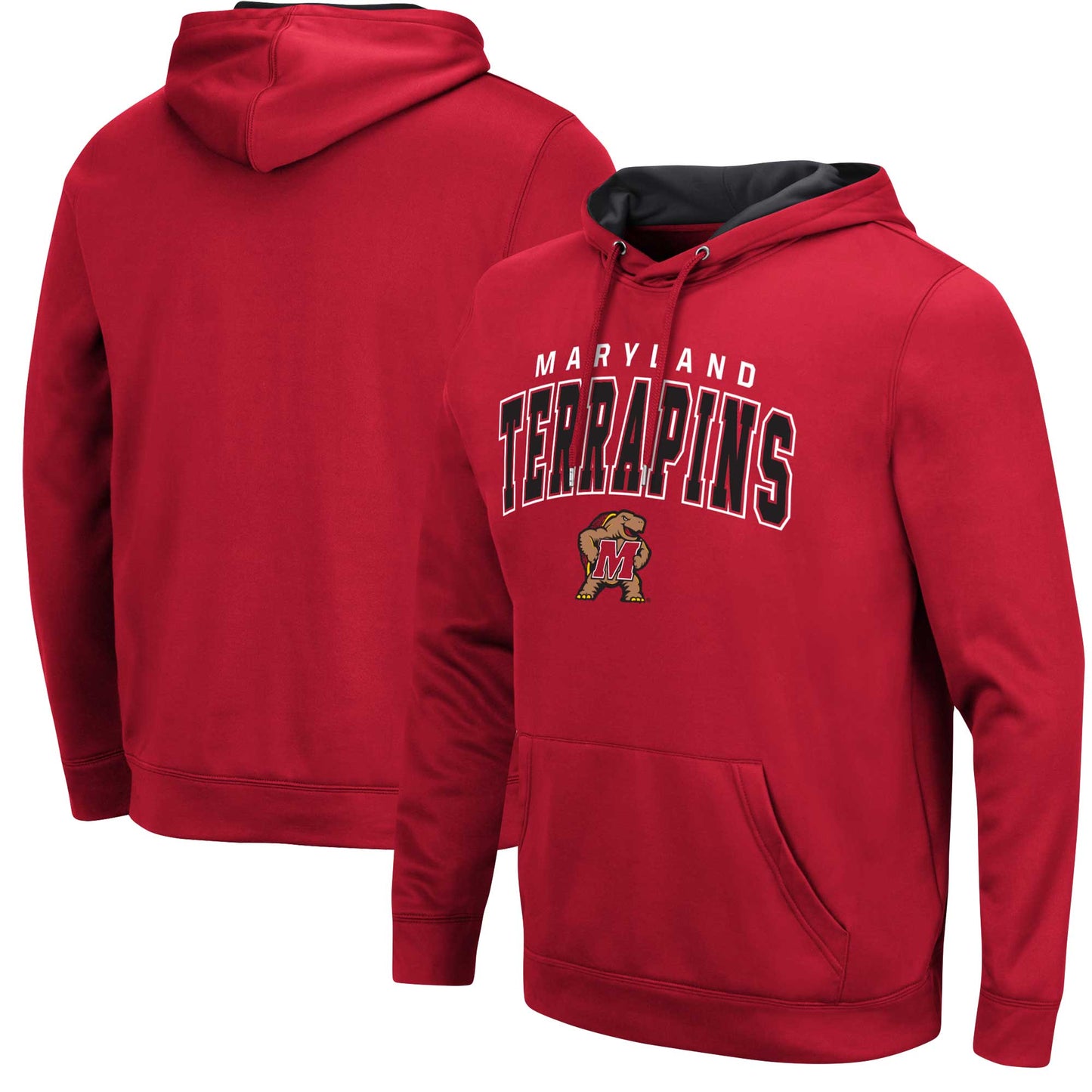 Men's Colosseum Red Maryland Terrapins Resistance Pullover Hoodie