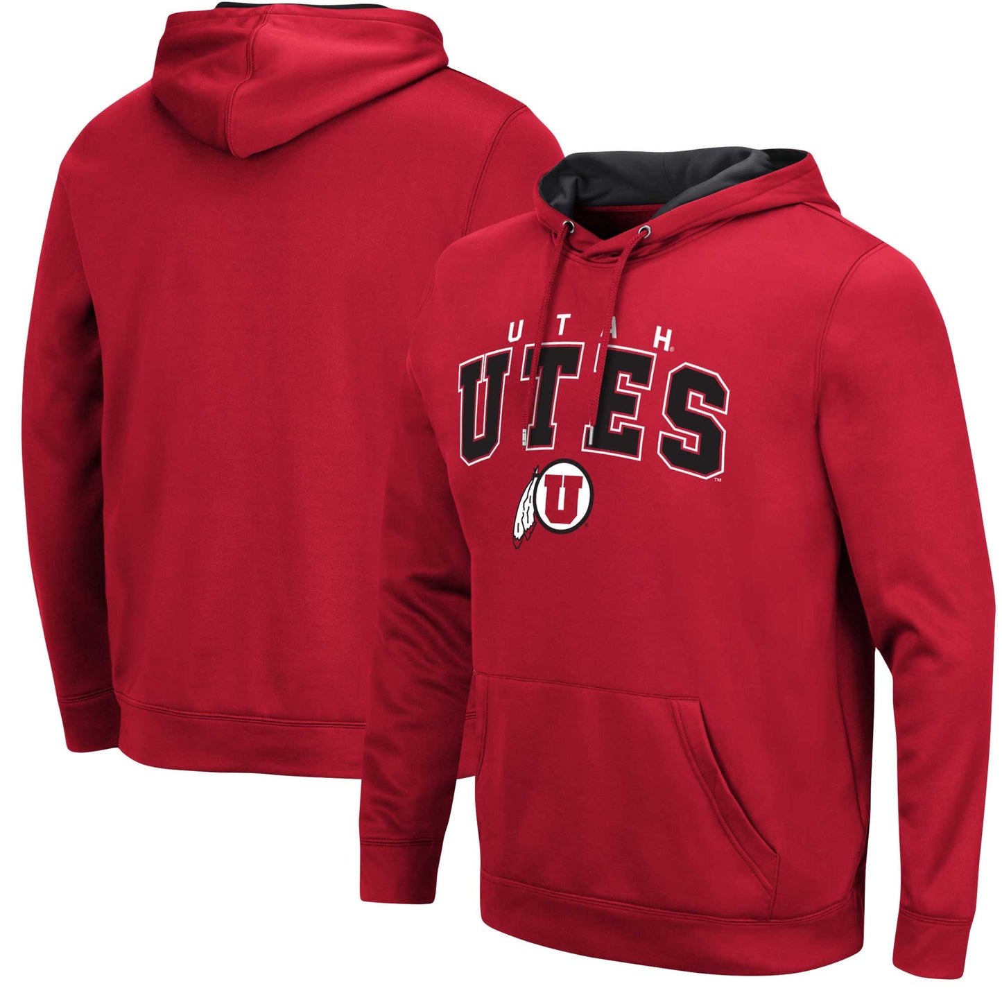 Men's Colosseum Red Utah Utes Resistance Pullover Hoodie