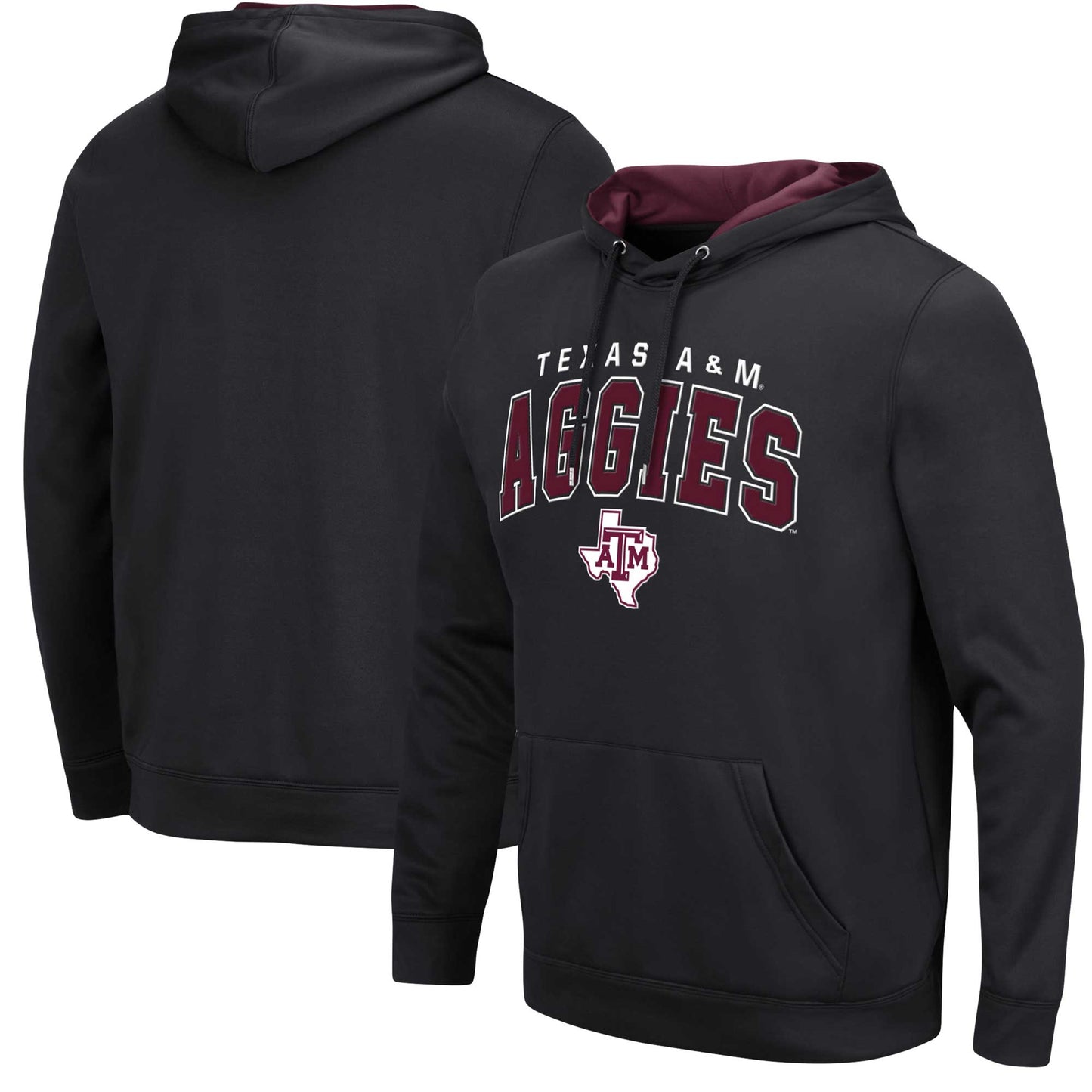 Men's Colosseum Black Texas A&M Aggies Resistance Pullover Hoodie