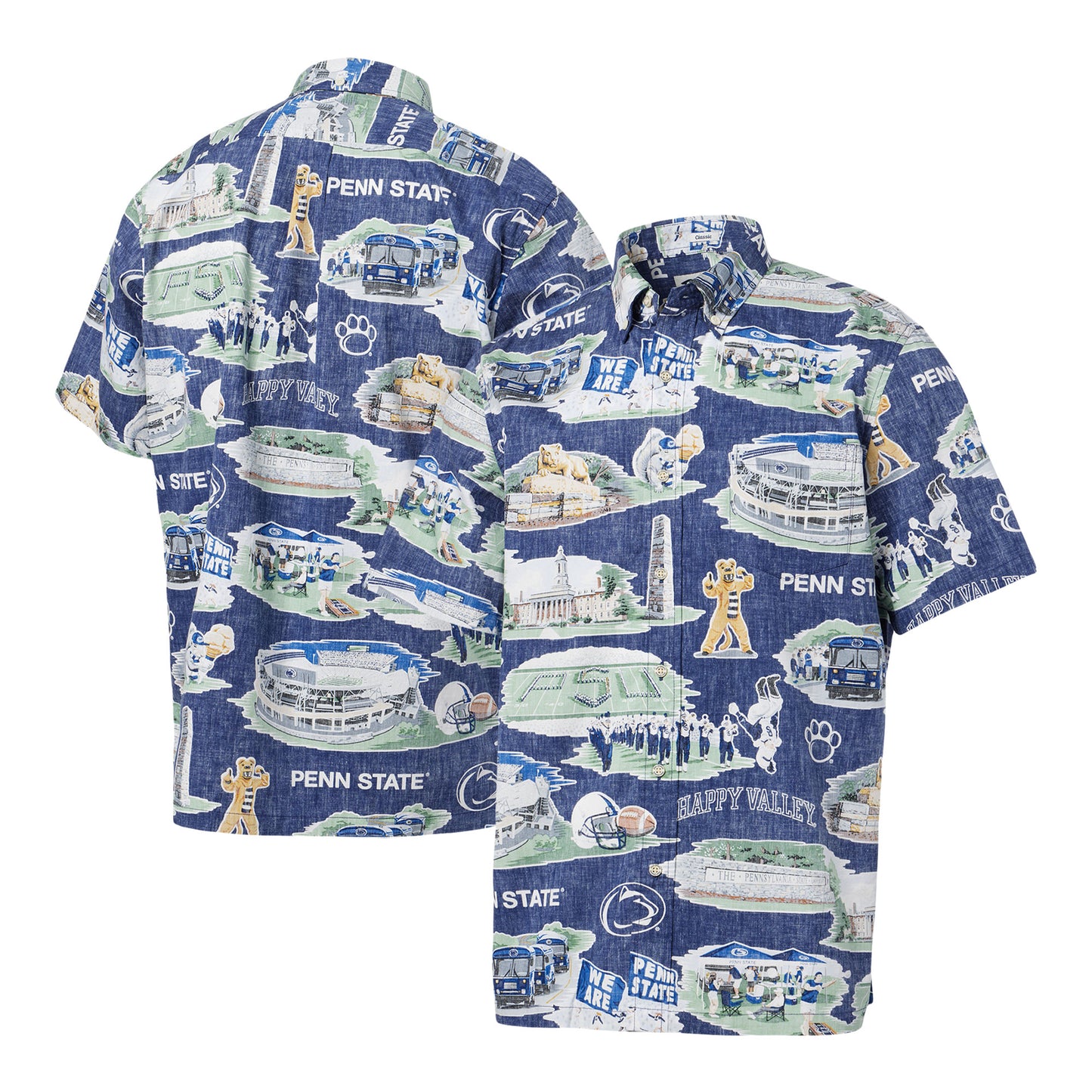 Men's Reyn Spooner  Navy Penn State Nittany Lions Scenic Button-Down Shirt