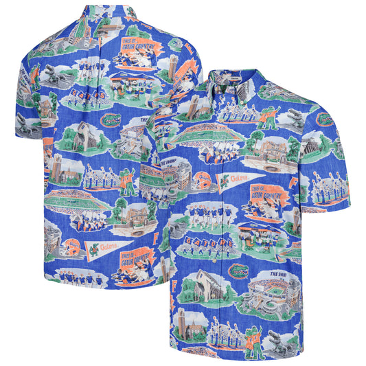 Men's Reyn Spooner Royal Florida Gators Scenic Button-Down Shirt