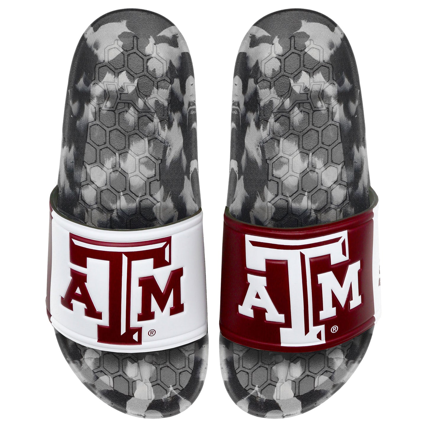 Men's White/Maroon Texas A&M Aggies Slydr Pro Slide Sandals