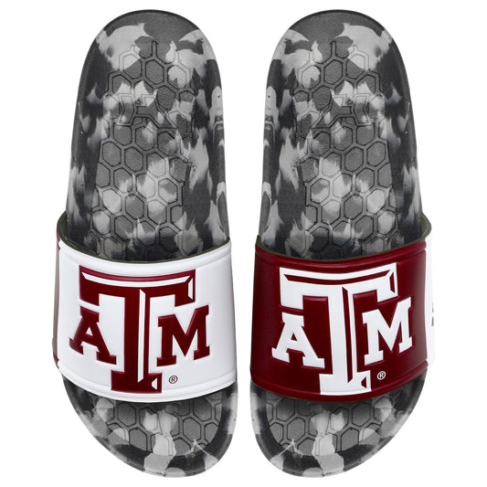 Men's White/Maroon Texas A&M Aggies Slydr Pro Slide Sandals