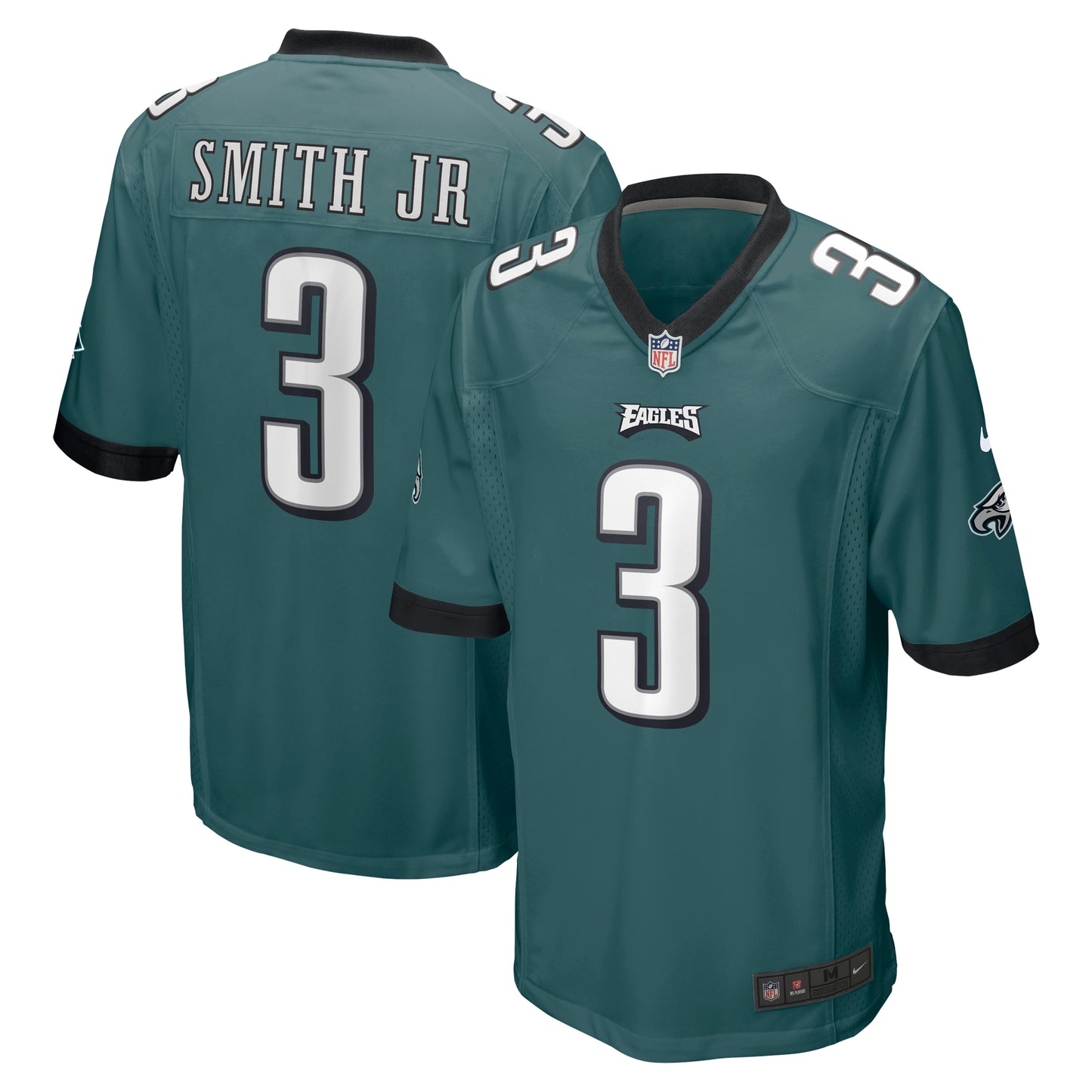 Men's Nike Nolan Smith Midnight Green Philadelphia Eagles 2023 NFL Draft First Round Pick Game Jersey