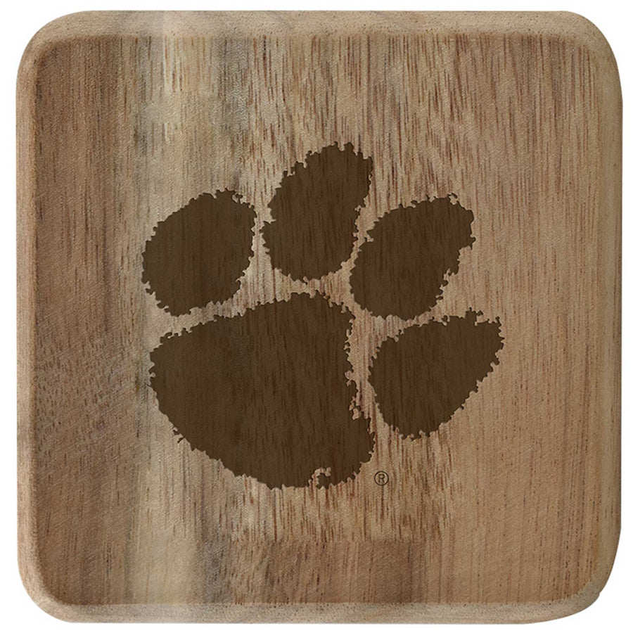 The Memory Company Clemson Tigers 6-Pack Acacia Wood Coaster Set