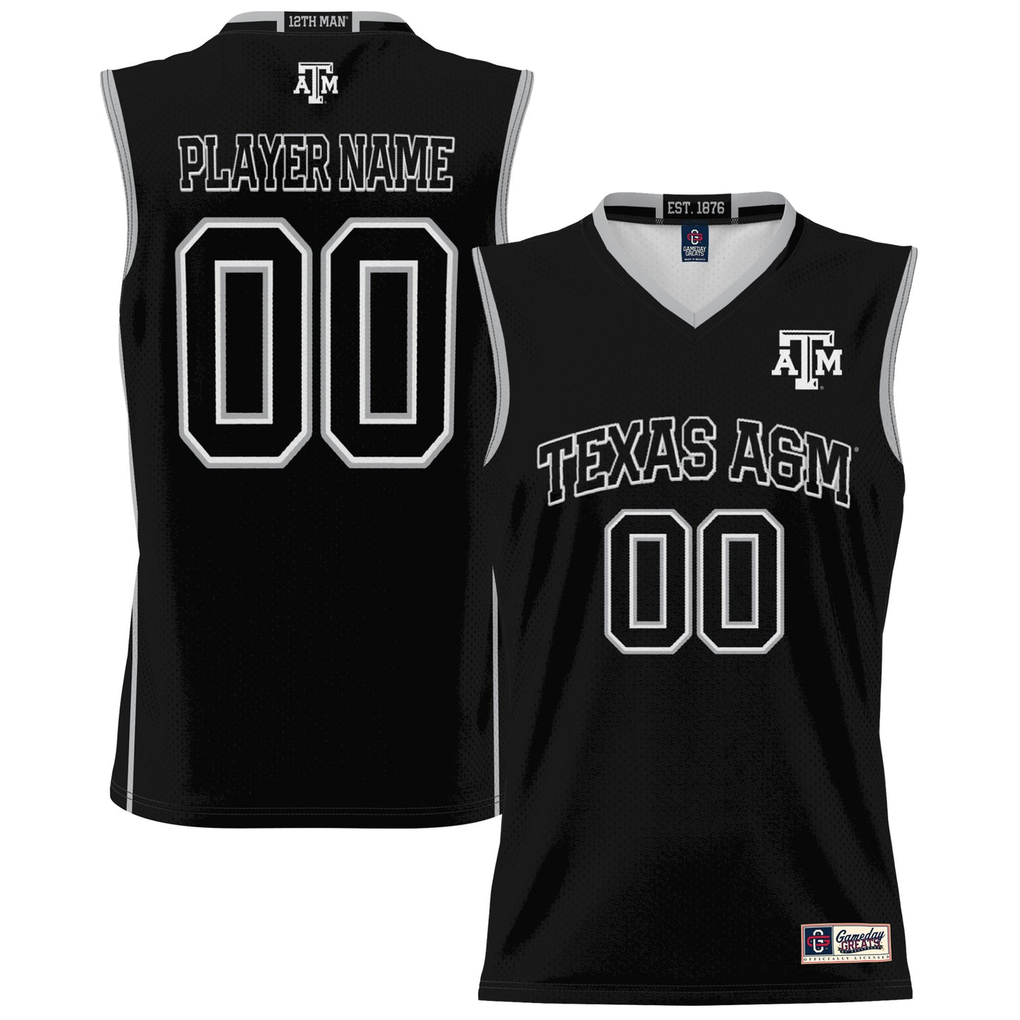 Unisex GameDay Greats  Black Texas A&M Aggies NIL Pick-A-Player Lightweight Basketball Jersey