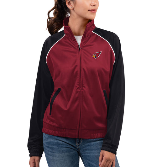 Women's G-III 4Her by Carl Banks Cardinal Arizona Cardinals Showup Fashion Dolman Full-Zip Track Jacket