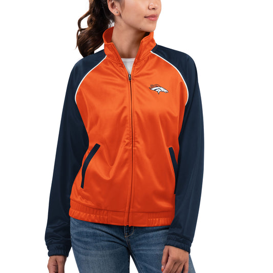 Women's G-III 4Her by Carl Banks Orange Denver Broncos Showup Fashion Dolman Full-Zip Track Jacket