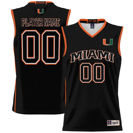 Unisex GameDay Greats  Black Miami Hurricanes NIL Pick-A-Player Lightweight Basketball Jersey