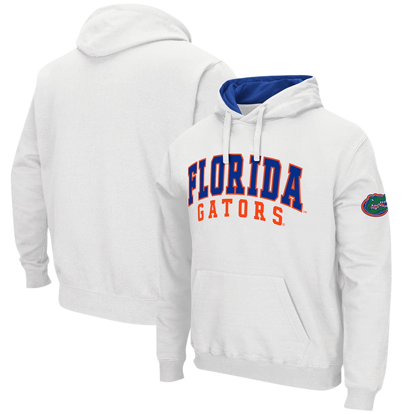 Men's Colosseum White Florida Gators Double Arch Pullover Hoodie