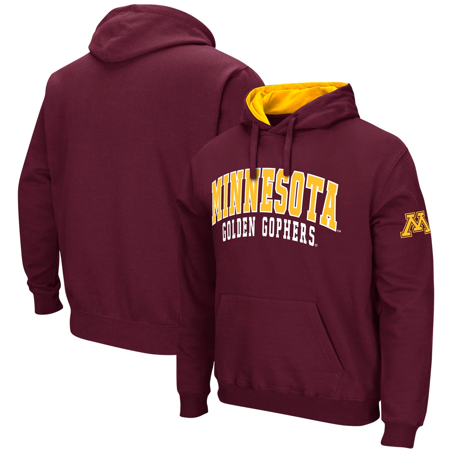 Men's Colosseum Maroon Minnesota Golden Gophers Double Arch Pullover Hoodie