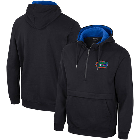 Men's Colosseum Black Florida Gators Half-Zip Hoodie