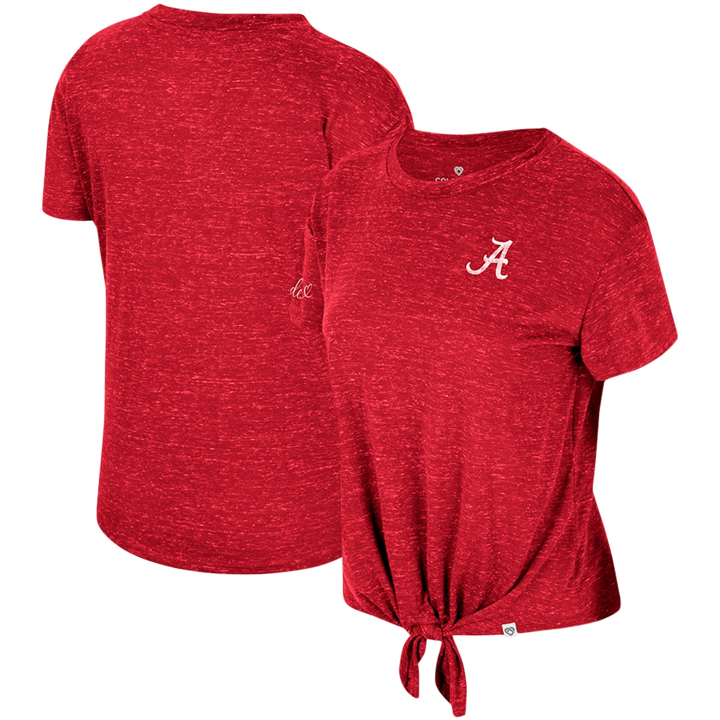 Women's Colosseum Crimson Alabama Crimson Tide Finalists Tie-Front T-Shirt