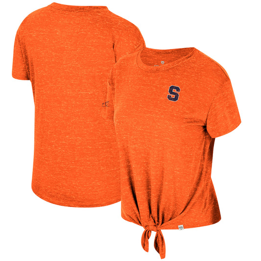 Women's Colosseum Orange Syracuse Orange Finalists Tie-Front T-Shirt