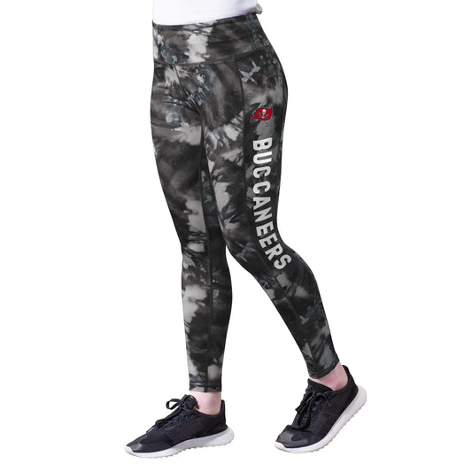 Women's MSX by Michael Strahan Black Tampa Bay Buccaneers Aubrey Tie-Dye Leggings