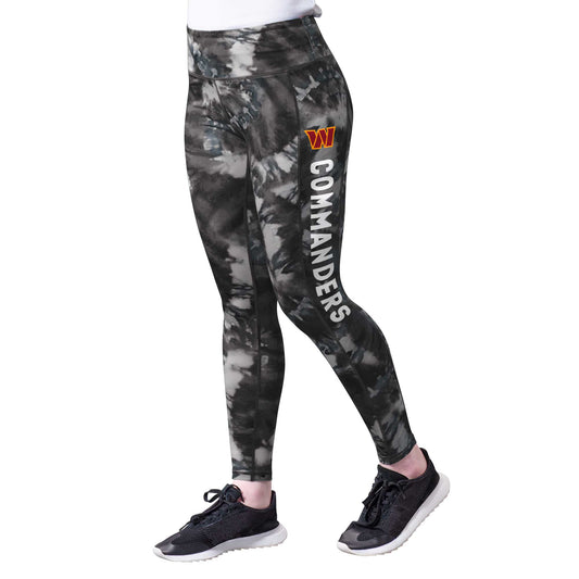 Women's MSX by Michael Strahan Black Washington Commanders Aubrey Tie-Dye Leggings