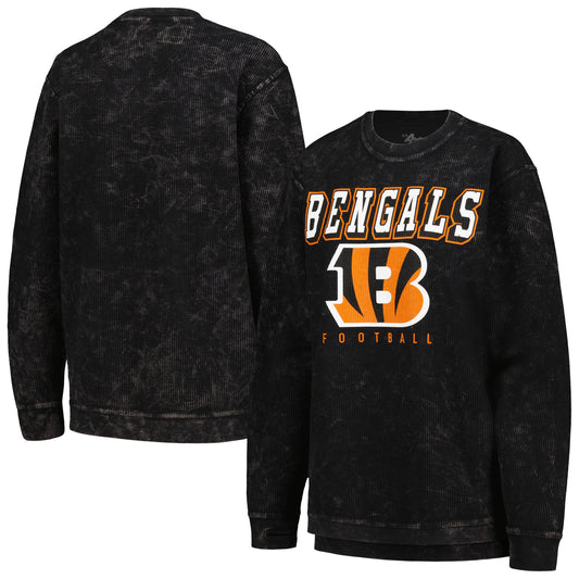 Women's G-III 4Her by Carl Banks Black Cincinnati Bengals Comfy Cord Pullover Sweatshirt