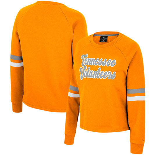 Women's Colosseum Tennessee Orange Tennessee Volunteers Talent Competition Raglan Pullover Sweatshirt
