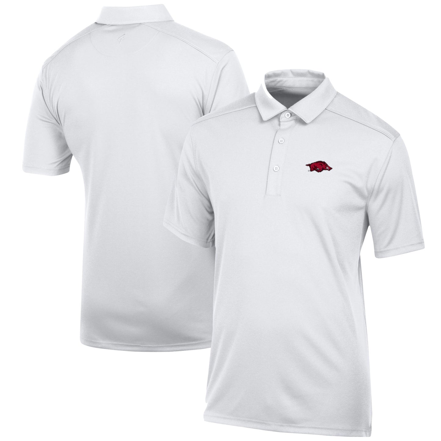 Men's White Arkansas Razorbacks Classic Jacquard Polo