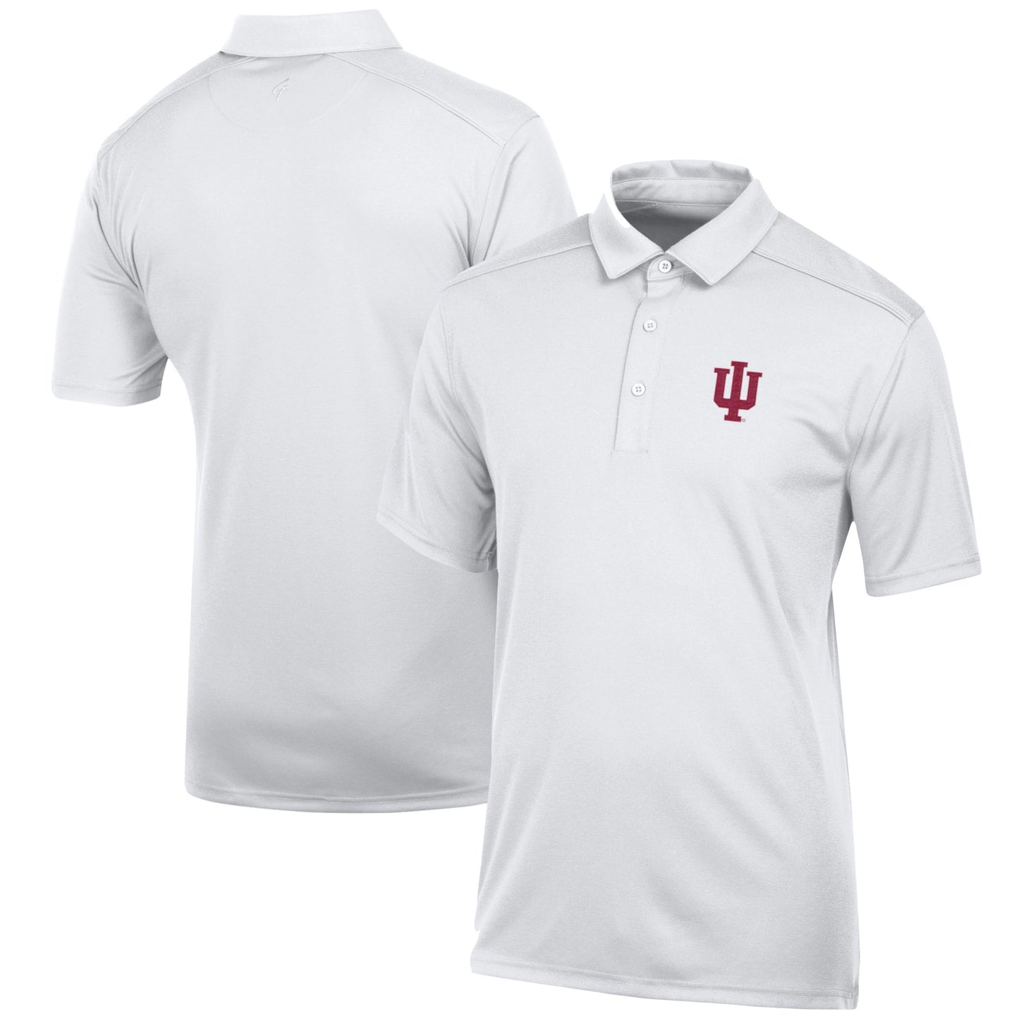 Men's White Indiana Hoosiers Classic Jacquard Polo