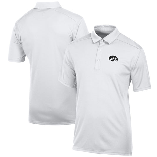 Men's White Iowa Hawkeyes Classic Jacquard Polo