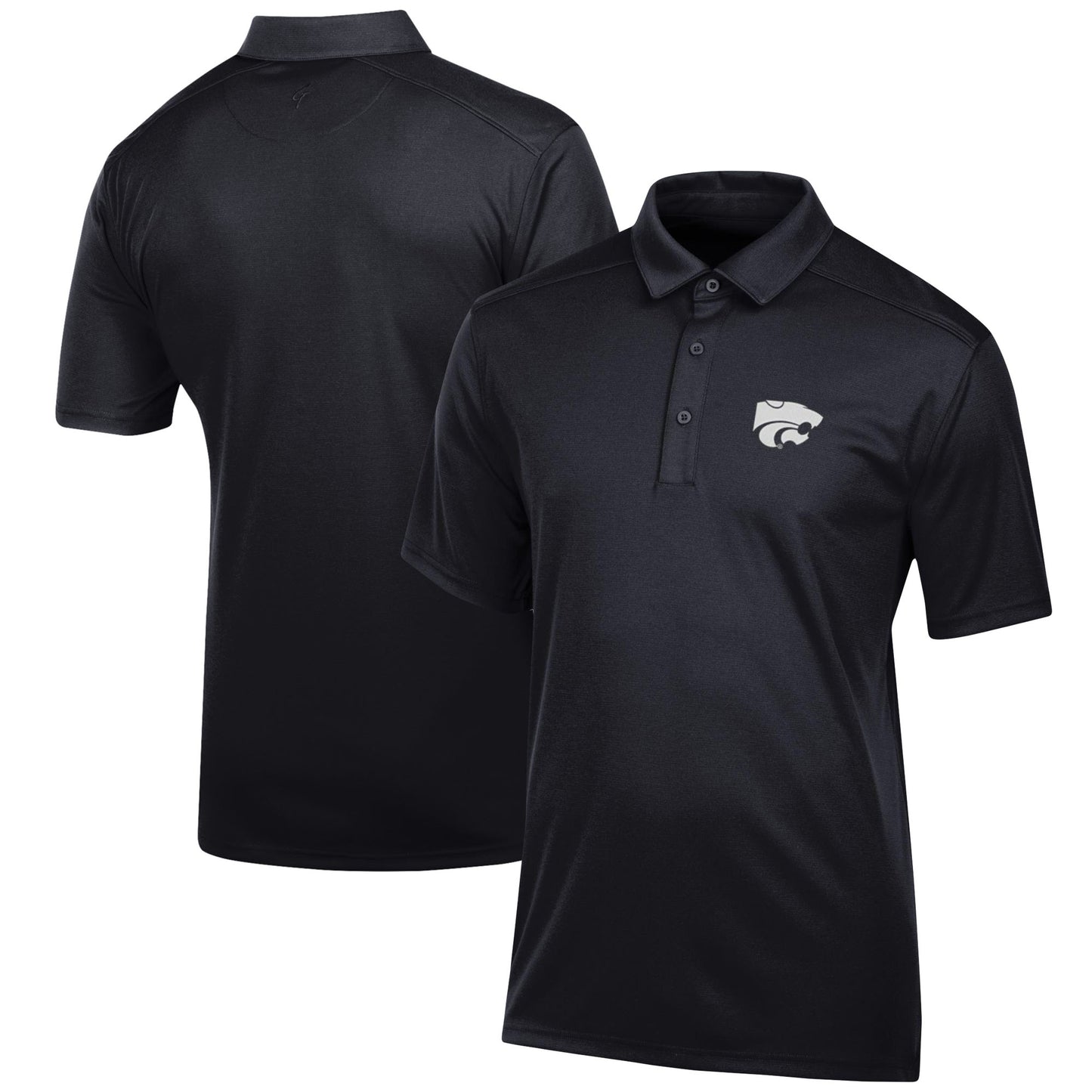 Men's Black Kansas State Wildcats Classic Jacquard Polo