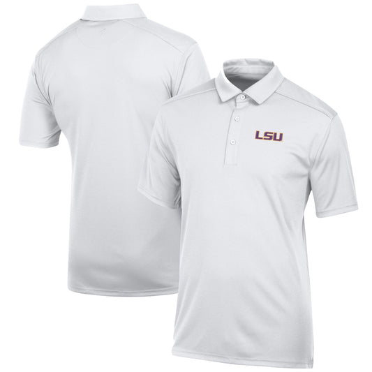 Men's White LSU Tigers Classic Jacquard Polo