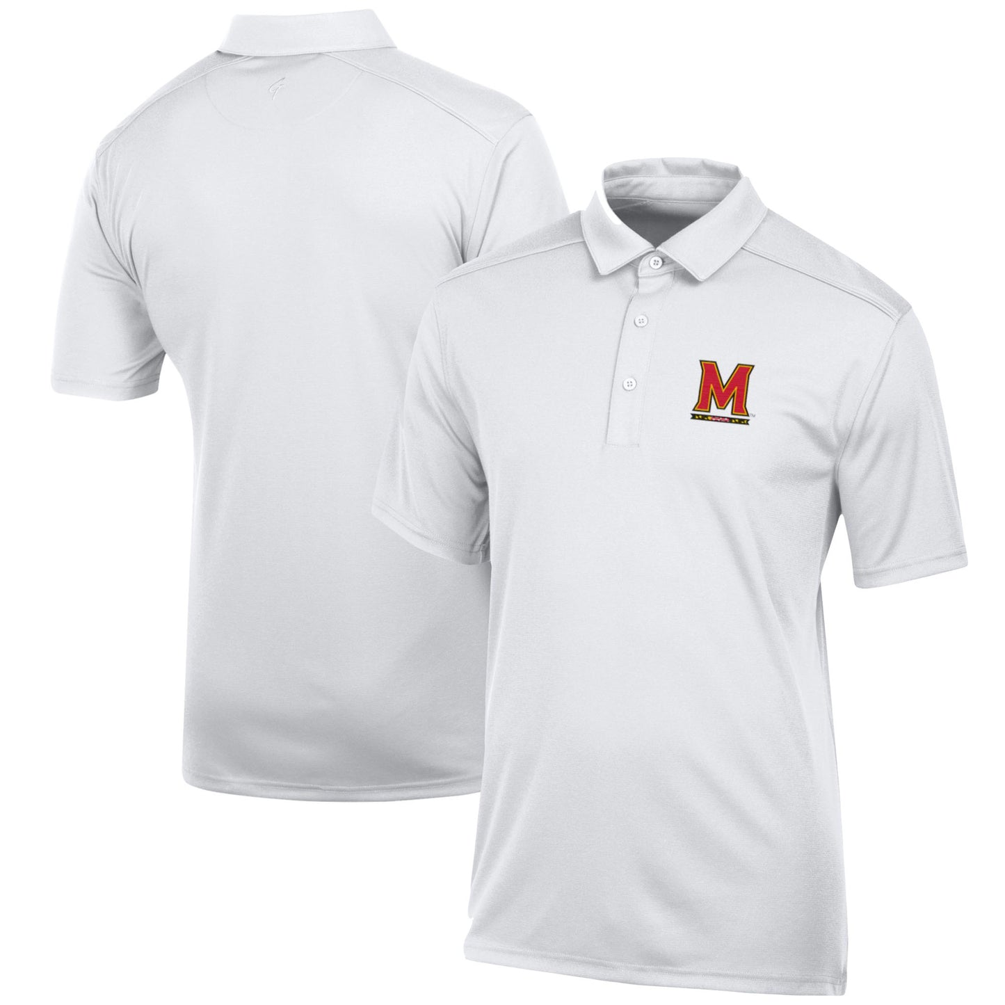 Men's White Maryland Terrapins Classic Jacquard Polo