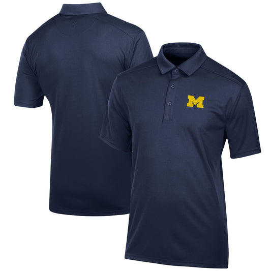 Men's Navy Michigan Wolverines Classic Jacquard Polo